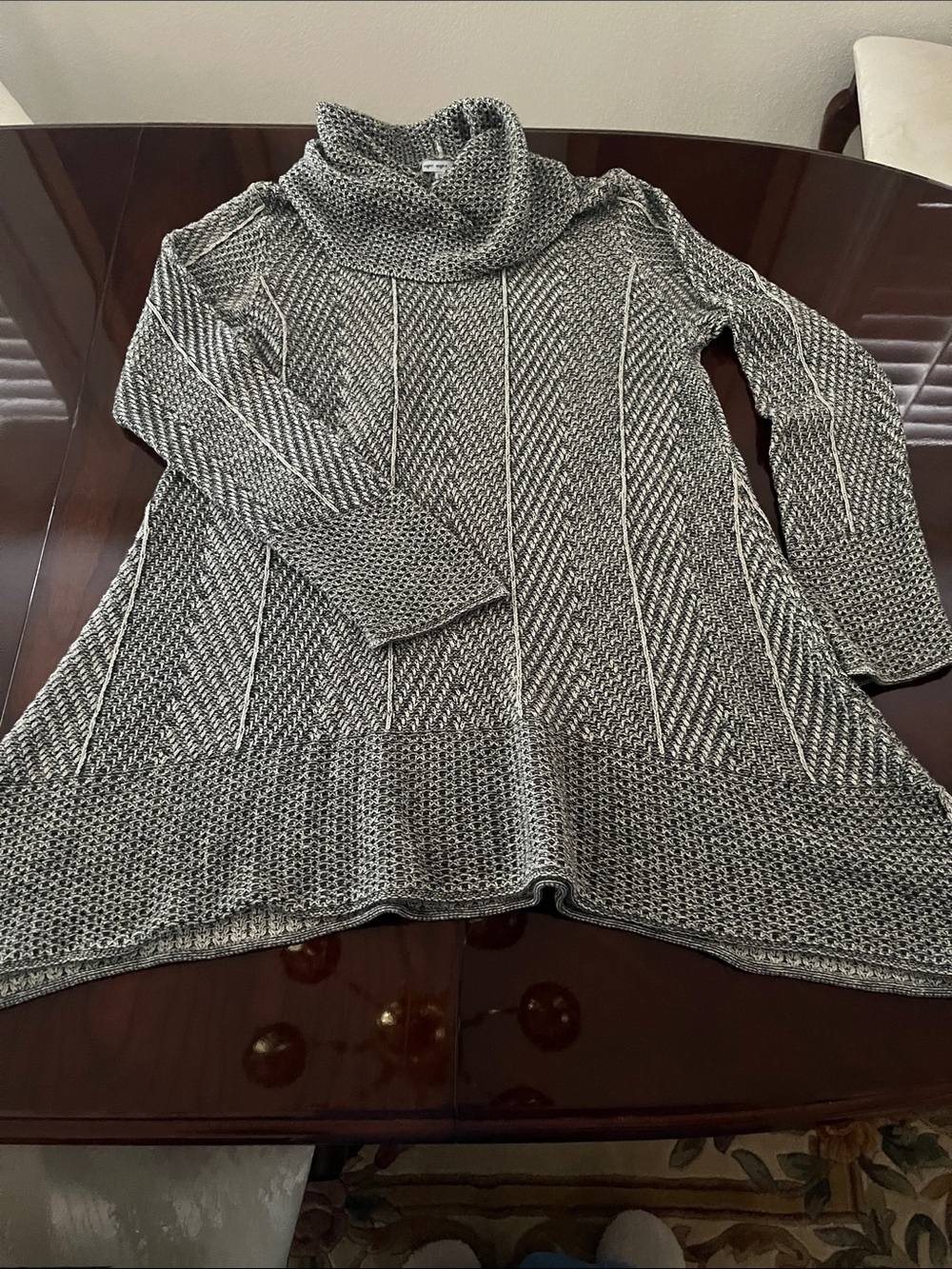 Cozy Gray Cowl Neck Sweater Tunic
